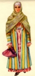 Старинный выходной костюм равнинной таджички