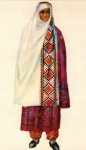 Современный костюм молодой женщины из Куляба (Южный Таджикистан)