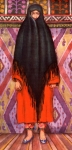 Выходной костюм девушки или молодой женщины из Ленинабада, бытовавший в первое время после того как паранджа вышла из употребления