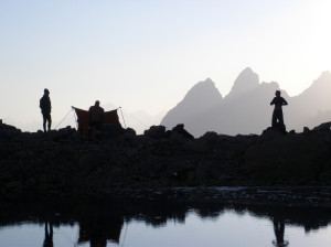 Альпинистский лагерь Варзоб. Вечер на центральном перевале